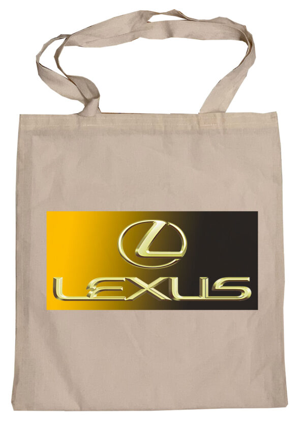 Flag  Lexus (Black & Red Background) Tote Bag Reusable For Shoulder / Grocery / Shopping / Vinyl Records 15.5 x 13.5 in (One Sided) (050) Backpacks