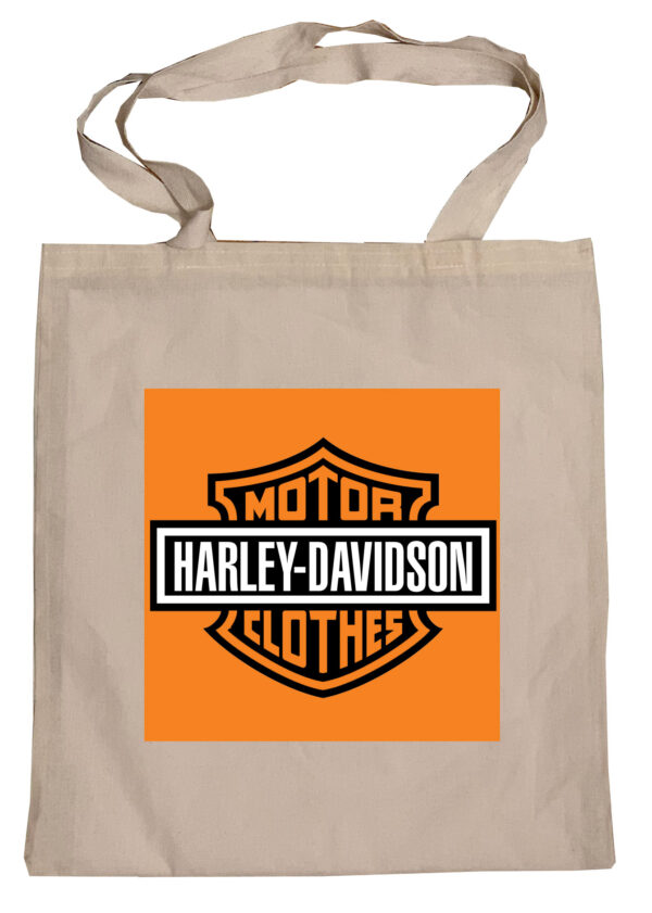 Flag  Harley Davidson “Motor Company” (Black Background) Tote Bag Reusable For Shoulder / Grocery / Shopping / Vinyl Records 15.5 x 13.5 in (One Sided) (062) Backpacks