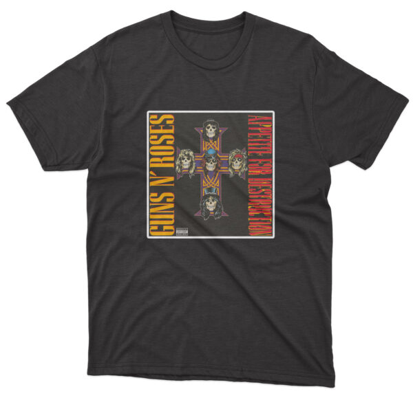 Flag  Guns N Roses “Appetite For Destruction” Black T-Shirt – Unisex – 100% Cotton – S | M | L | XL | XXL (#0022) Automotive Flags and Banners