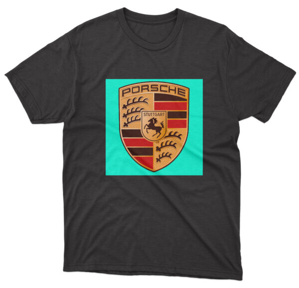 Flag  Porsche Black T-Shirt – Unisex – 100% Cotton – S | M | L | XL | XXL (#0032) Automotive Flags and Banners