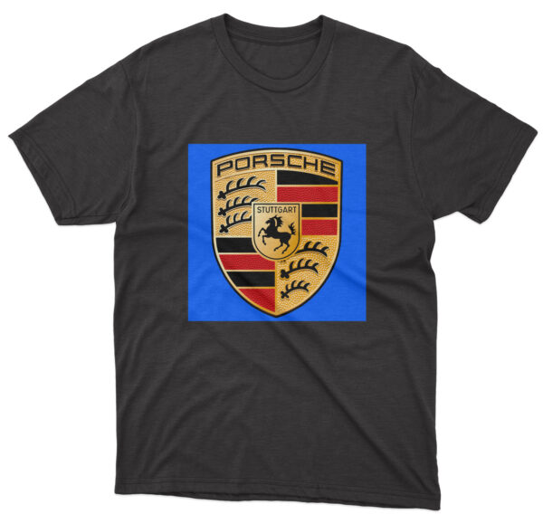 Flag  Porsche Black T-Shirt – Unisex – 100% Cotton – S | M | L | XL | XXL (#0036) Automotive Flags and Banners