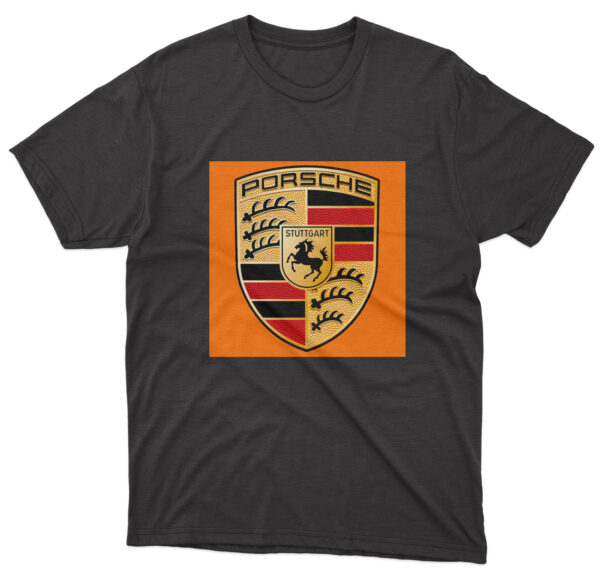 Flag  Porsche Black T-Shirt – Unisex – 100% Cotton – S | M | L | XL | XXL (#0037) Automotive Flags and Banners
