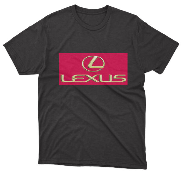 Flag  Lexus Black T-Shirt – Unisex – 100% Cotton – S | M | L | XL | XXL – #0049 Automotive Flags and Banners