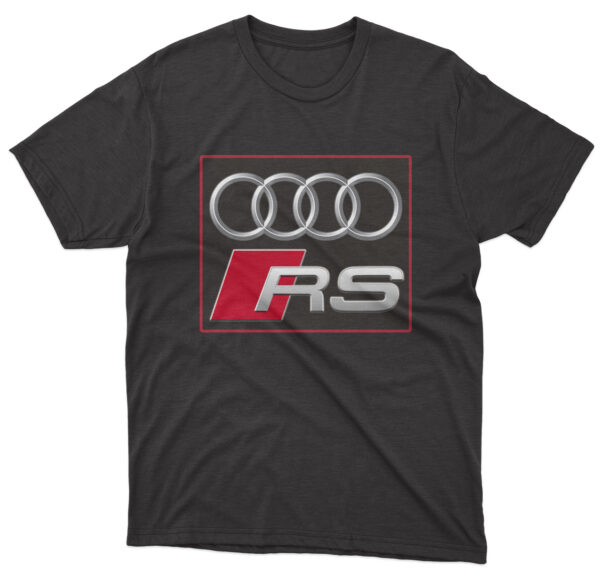 Flag  Audi RS Black T-Shirt – Unisex – 100% Cotton – S | M | L | XL | XXL – #0079 Automotive Flags and Banners