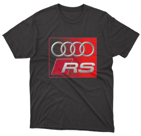 Flag  Audi RS Black T-Shirt – Unisex – 100% Cotton – S | M | L | XL | XXL – #0079 Automotive Flags and Banners