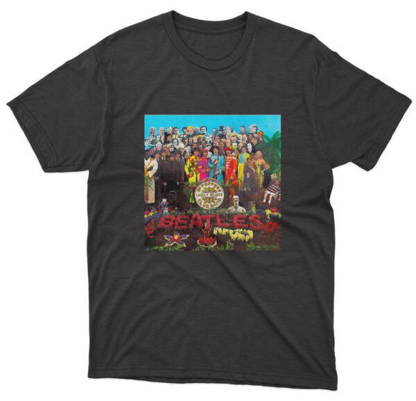 Flag  The Beatles “Sgt Pepper” Black T-Shirt – Unisex – 100% Cotton – S | M | L | XL | XXL – #0094 Automotive Flags and Banners