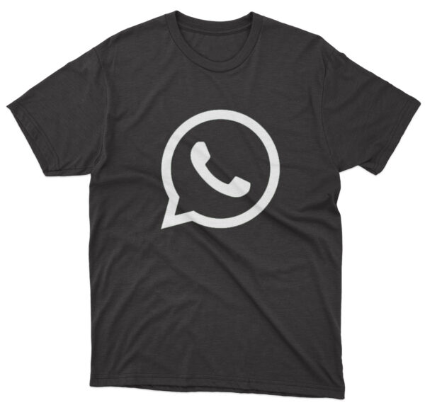 Flag  Whatsapp Black T-Shirt – Unisex – 100% Cotton – S | M | L | XL | XXL – #0142 Automotive Flags and Banners