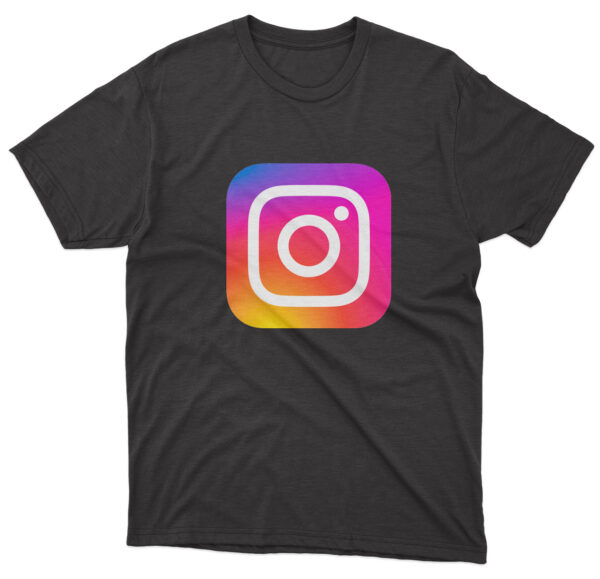Flag  Instagram Black T-Shirt – Unisex – 100% Cotton – S | M | L | XL | XXL – #0144 Automotive Flags and Banners