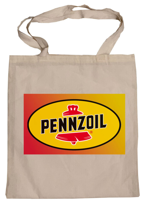 Flag  Pennzoil Tote Bag Reusable For Shoulder / Grocery / Shopping / Vinyl Records 15.5 x 13.5 in (One Sided) (098) Advertising Flags
