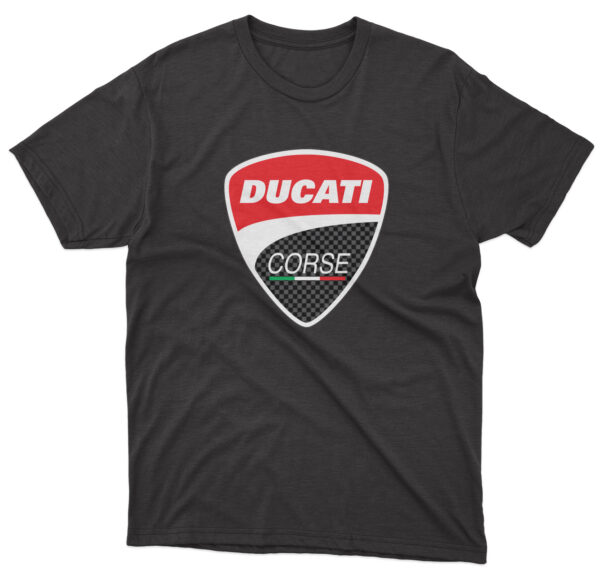 Flag  Ducati Black T-Shirt – Unisex – 100% Cotton – S | M | L | XL | XXL – #0204 Automotive Flags and Banners
