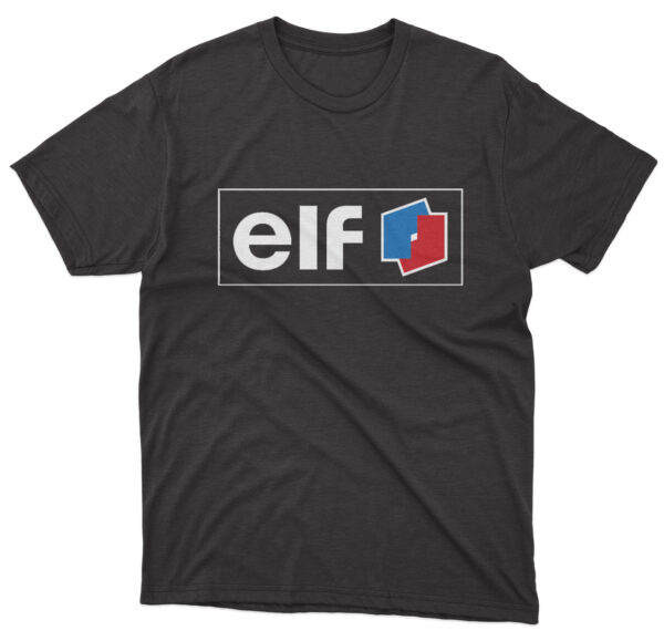 Flag  ELF Black T-Shirt – Unisex – 100% Cotton – S | M | L | XL | XXL – #0206 Automotive Flags and Banners