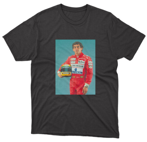 Flag  Ayrton Senna 1991 (F1 Formula 1) T-Shirt – Unisex – 100% Cotton – S | M | L | XL | XXL – #0252 Automotive Flags and Banners