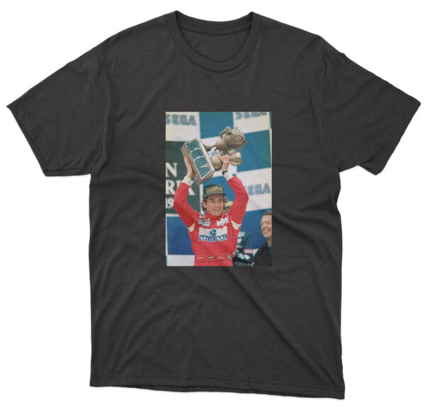 Flag  Ayrton Senna 1993 (F1 Formula 1) T-Shirt – Unisex – 100% Cotton – S | M | L | XL | XXL – #0253 Automotive Flags and Banners