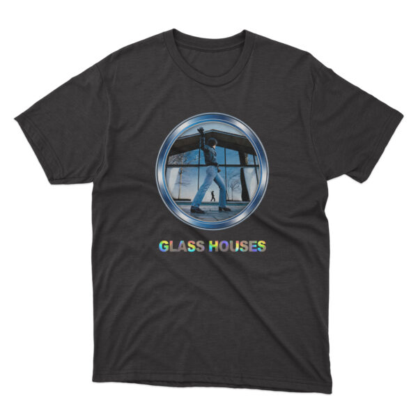 Flag  Billy Joel “Glass Houses” Premium Holographic Graphic T-Shirt – Modern Urban Streetwear Billy Joel