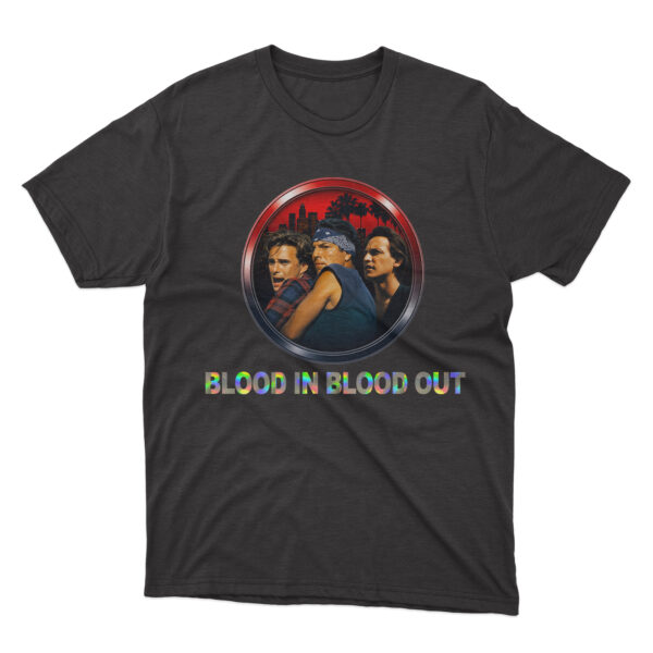 Flag  Blood In Blood Out (1993 Movie Poster) Premium Culture Graphic T-Shirt – Modern Urban Streetwear Music / TV / Movies Tees