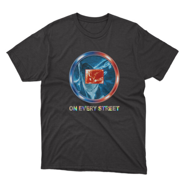 Flag  Dire Straits “On Every Street” Premium Holographic Graphic T-Shirt – Modern Urban Streetwear Music / TV / Movies Tees