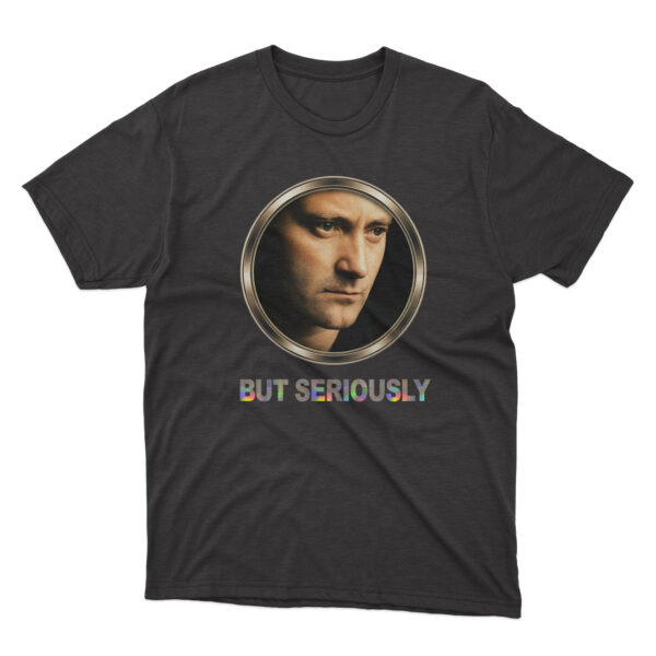 Flag  Phil Collins “But Seriously” Premium Holographic Graphic T-Shirt – Modern Urban Streetwear Music / TV / Movies Tees