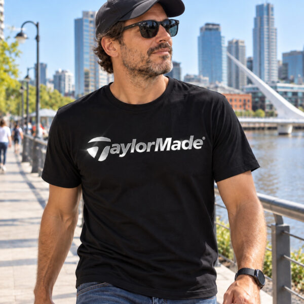Flag  Taylormade (Golf) Silver / Black T-Shirt – 100% Premium Cotton – All Sizes Available Silver / Gold Designs (Everything Else)